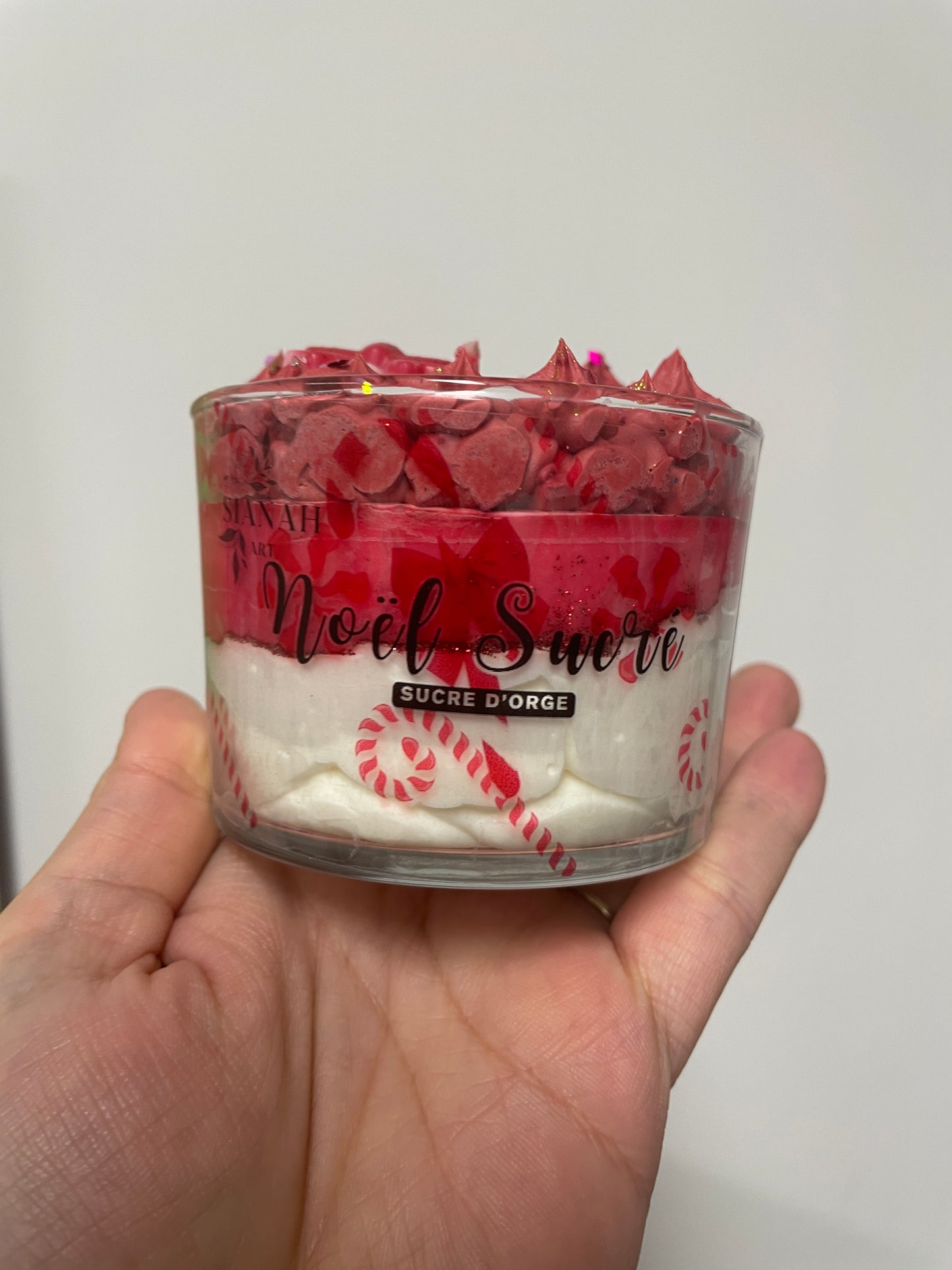 Bougie Noël Sucré – sucre d’orge.