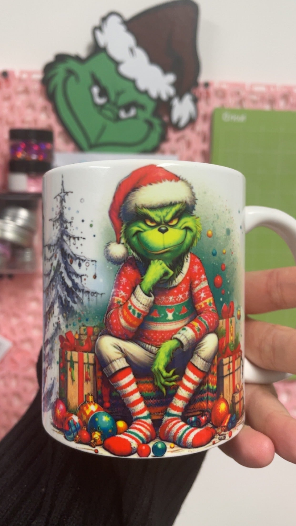Template Mug PSD - Prénom personalisable - Grinch