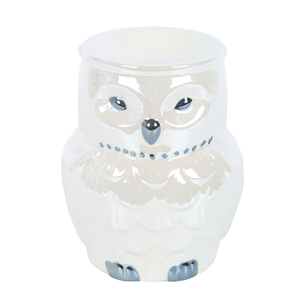 🦉 Brûle-parfum Chouette en dolomite et céramique