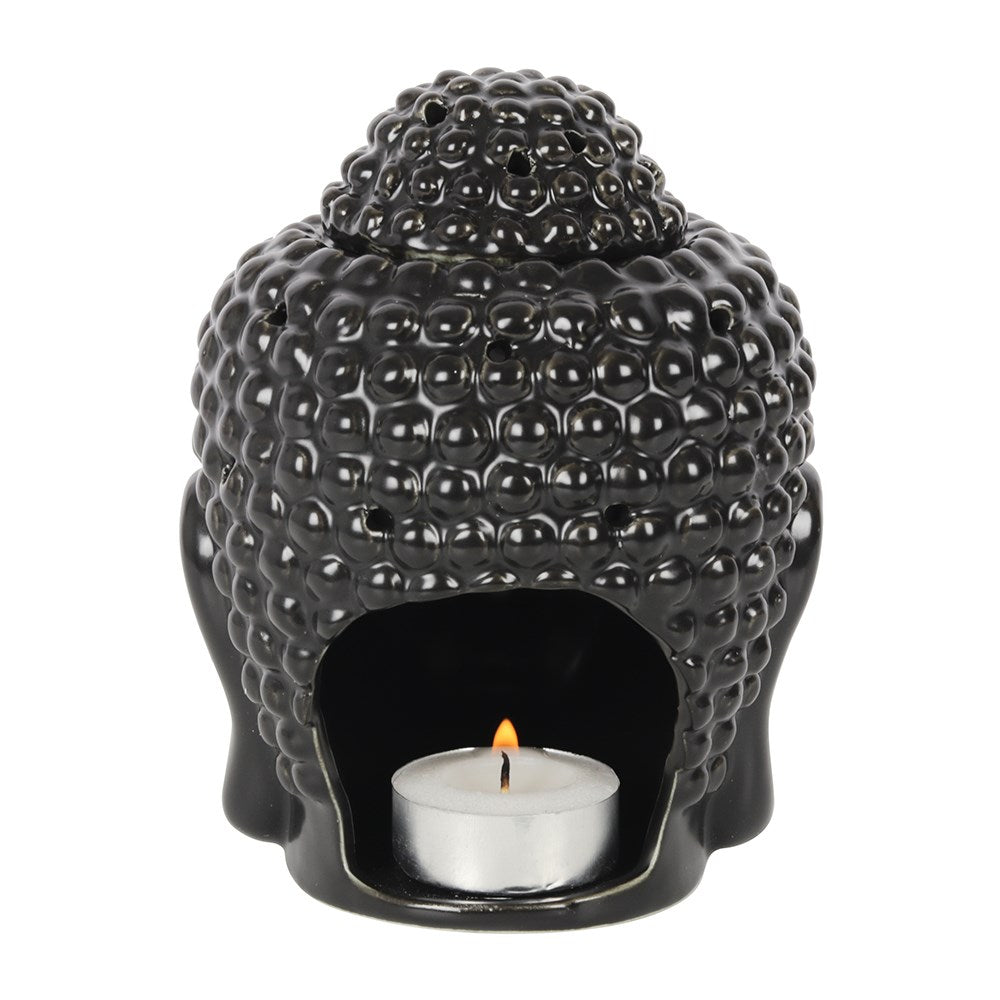 🕉️ Brûle-parfum Bouddha NOIR en céramique
