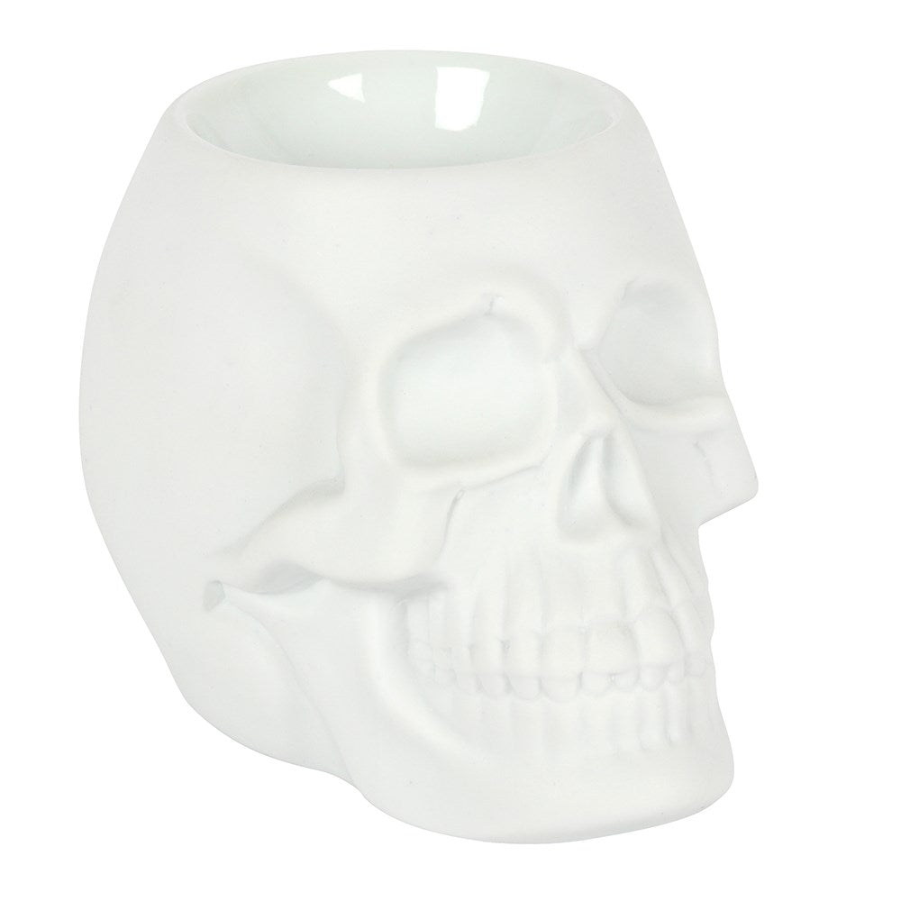 💀 Brûle-parfum Crâne maudit en céramique - Blanc ou noir