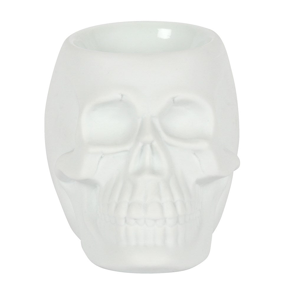 💀 Brûle-parfum Crâne maudit en céramique - Blanc ou noir