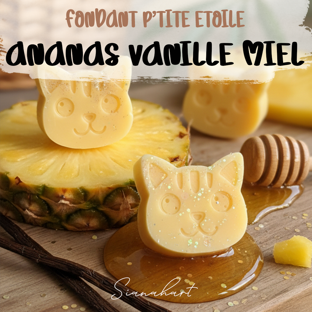 Fondant parfumé chat-rmand - Ananas Vanille miel.
