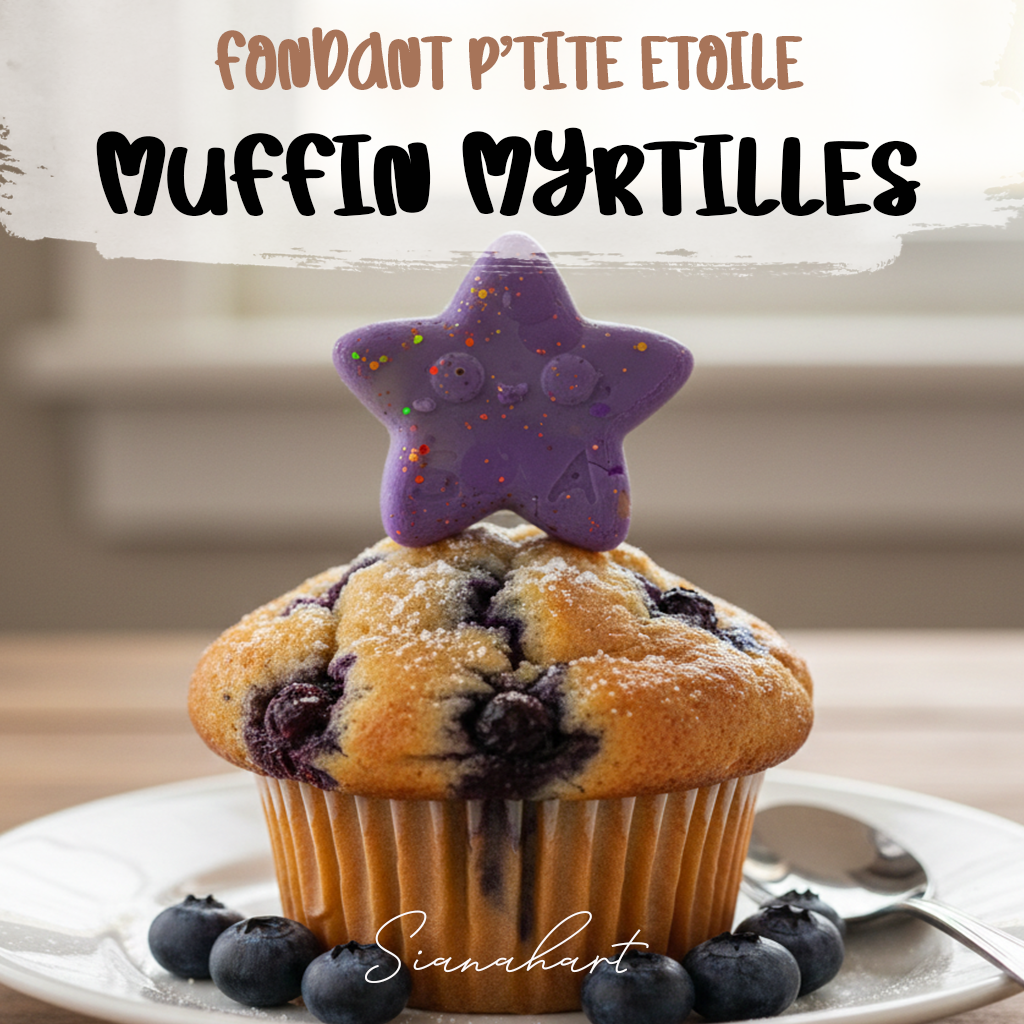 Fondant p'tite étoile - Muffin Myrtille