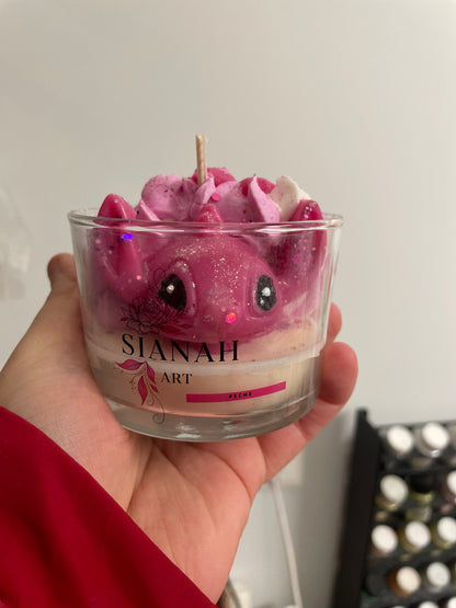 Bougie pinki Stitch - pêche