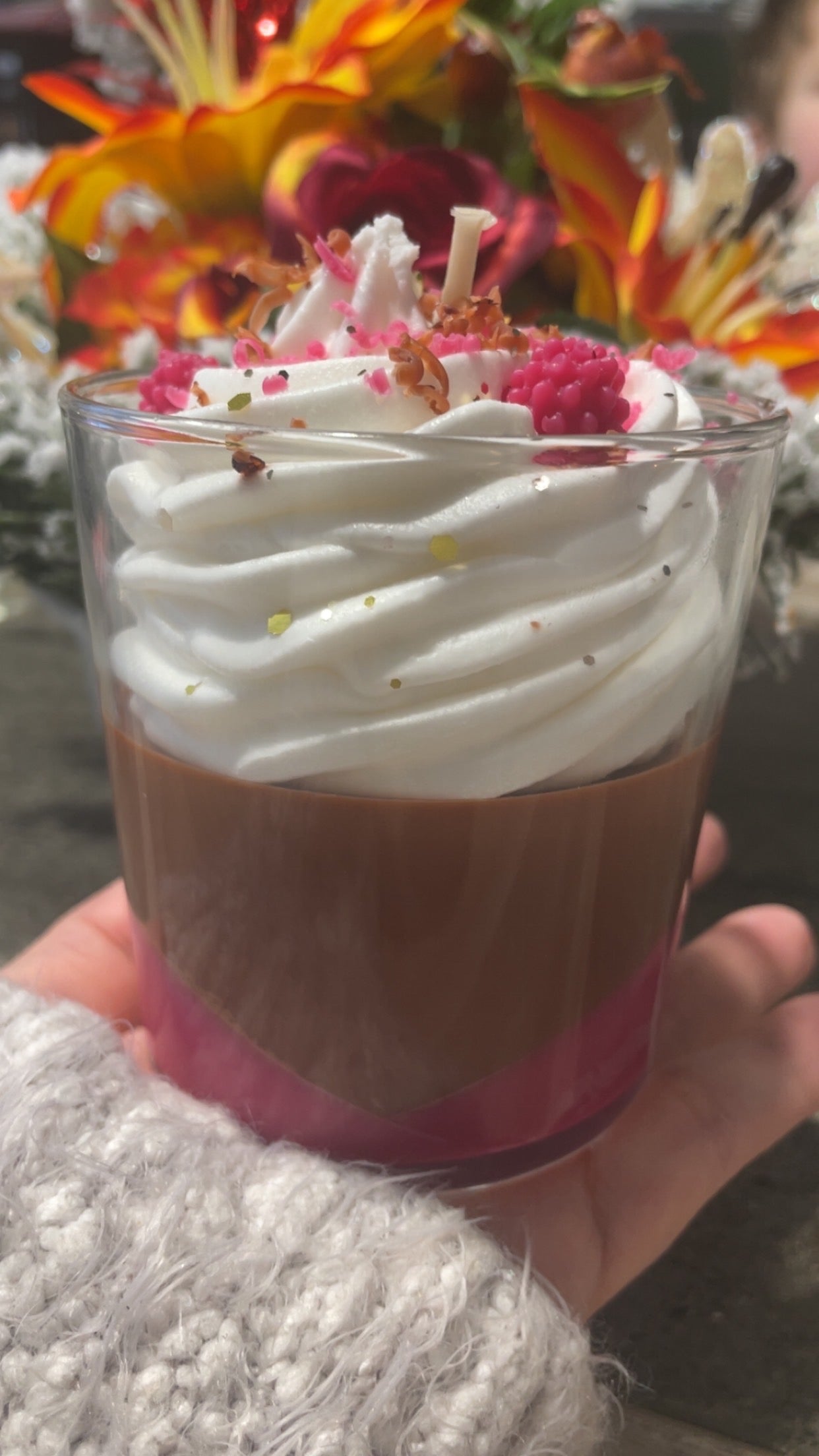 Bougie gourmande - Framboise caramel