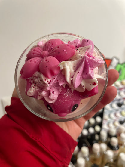 Bougie pinki Stitch - pêche