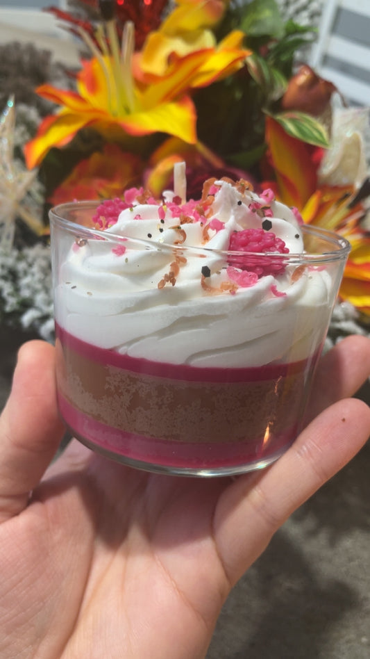 Bougie gourmande - Framboise caramel