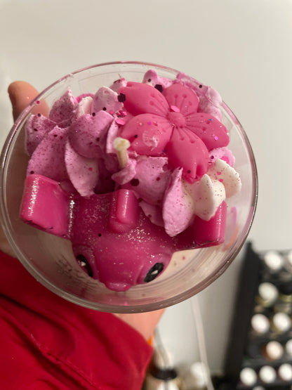 Bougie pinki Stitch - pêche