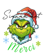 Stickers lot de 6 Grinch Noel.