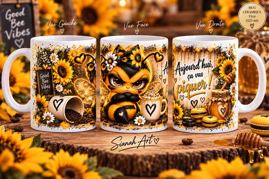 Mug  "  ça vas piquer "