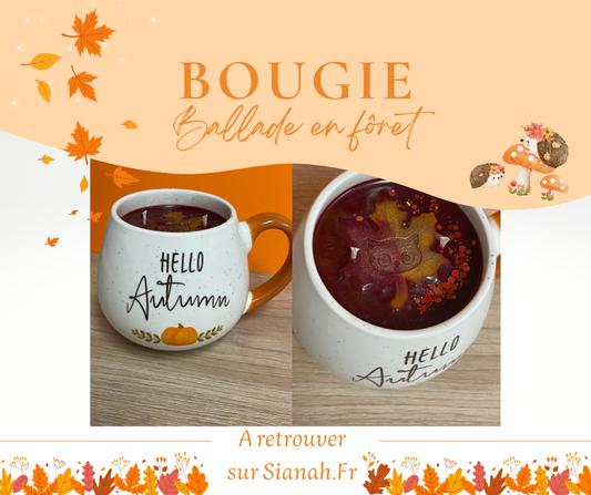 ✨ Bougie "Hello Autumn" – Édition Forêt Enchantée ✨
