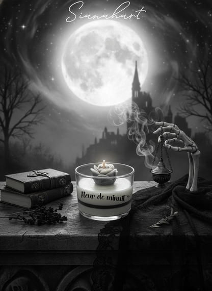 ✨ Bougie Fleur de Minuit – Parfum Éclipse de Lune ✨