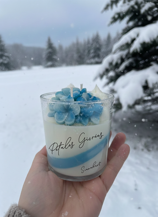 Bougie Pétales Givrées - Licorne féerique