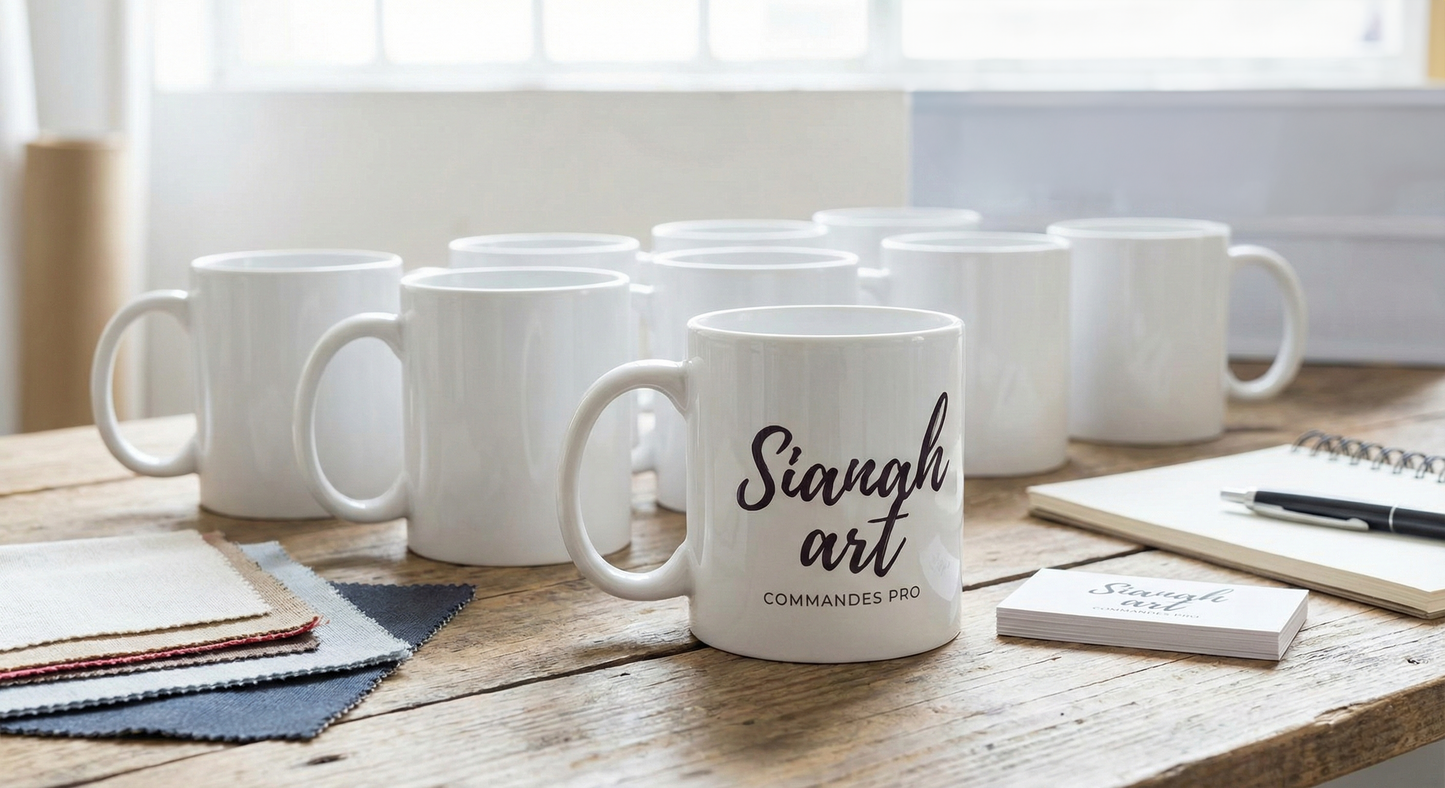 ⭐ Commandes Professionnelles – Mugs Personnalisés