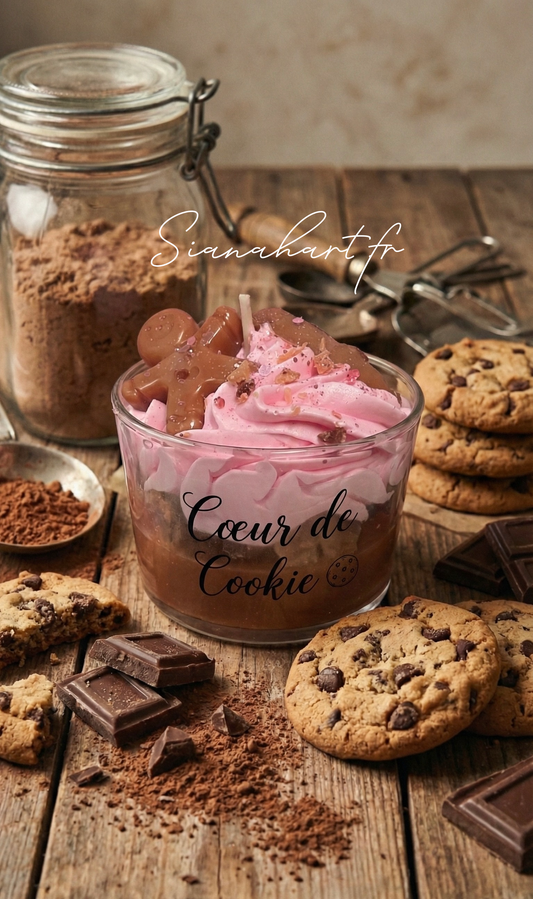 Bougie gourmande - Cœur de cookie 🍪