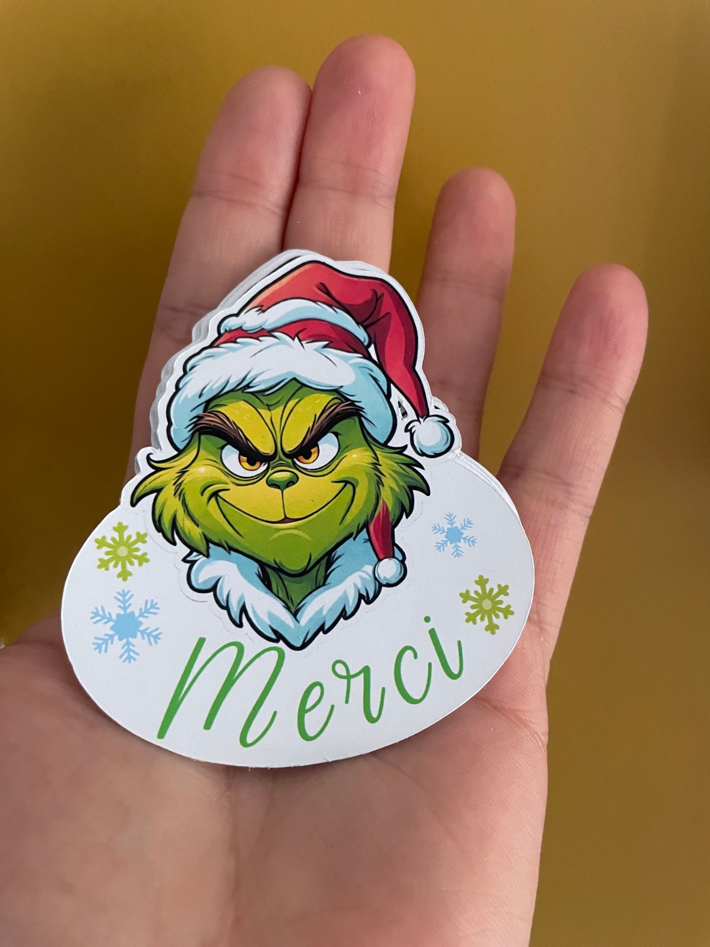 Stickers lot de 6 Grinch Noel.