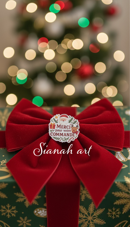 Stickers lot de 15 - Merci pour votre commande ( Noel ).