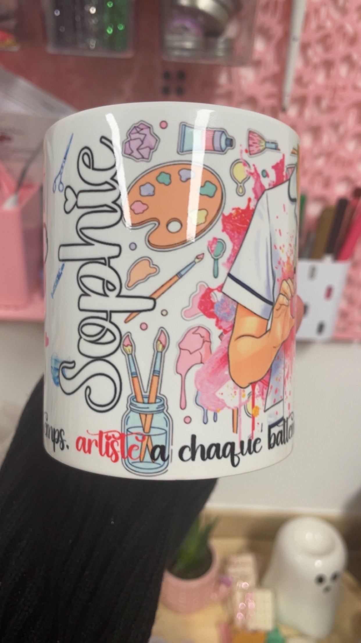 Template Mug PSD à personnaliser (Sianah Art) - Infirmiére Peintre.