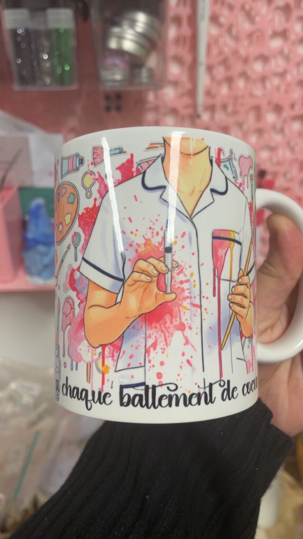 Template Mug PSD à personnaliser (Sianah Art) - Infirmiére Peintre.