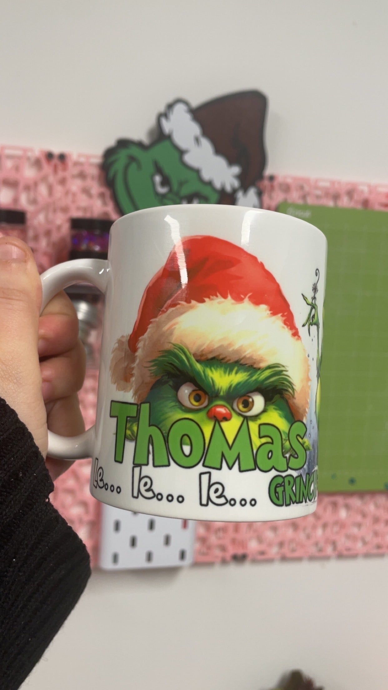 Template Mug PSD - Prénom personalisable - Grinch