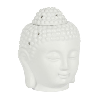 🕉️ Brûle-parfum  Bouddha BLANC en céramique