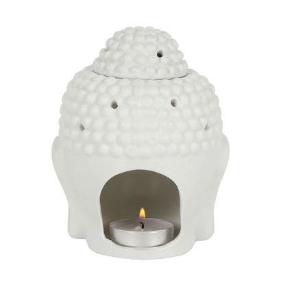 🕉️ Brûle-parfum  Bouddha BLANC en céramique