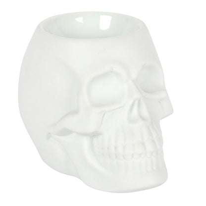 💀 Brûle-parfum Crâne maudit en céramique - Blanc ou noir