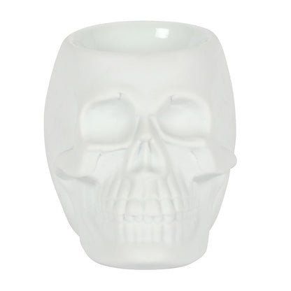 💀 Brûle-parfum Crâne maudit en céramique - Blanc ou noir