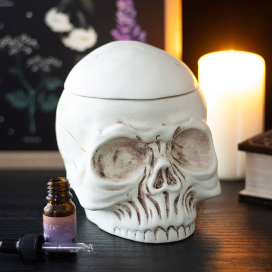 💀 Brûle-parfum Crâne en céramique